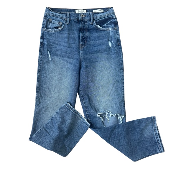 Jessica Simpson Blue Distressed Jeans Size 27 - Picture 1 of 9